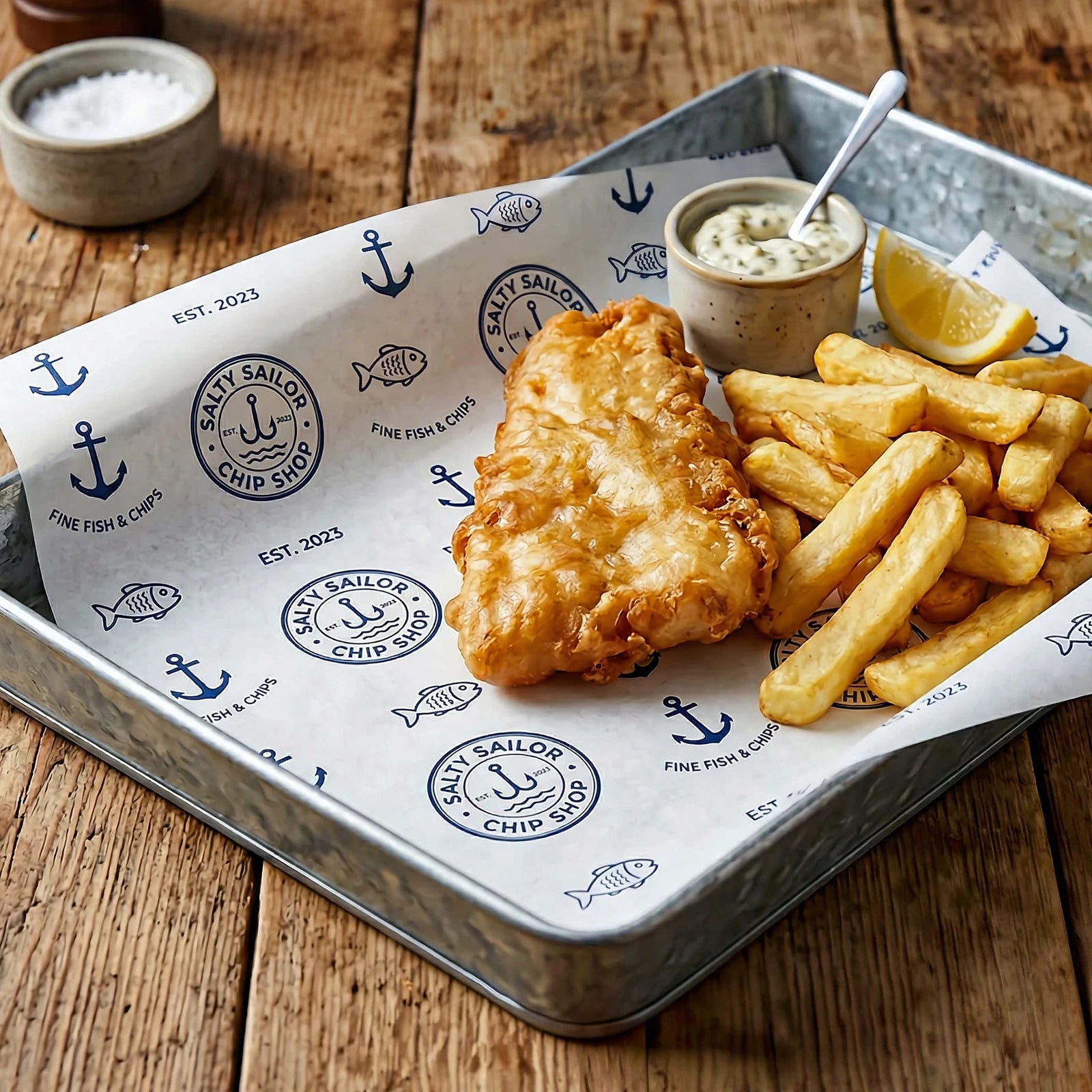 Custom Printed Basket Liner - White