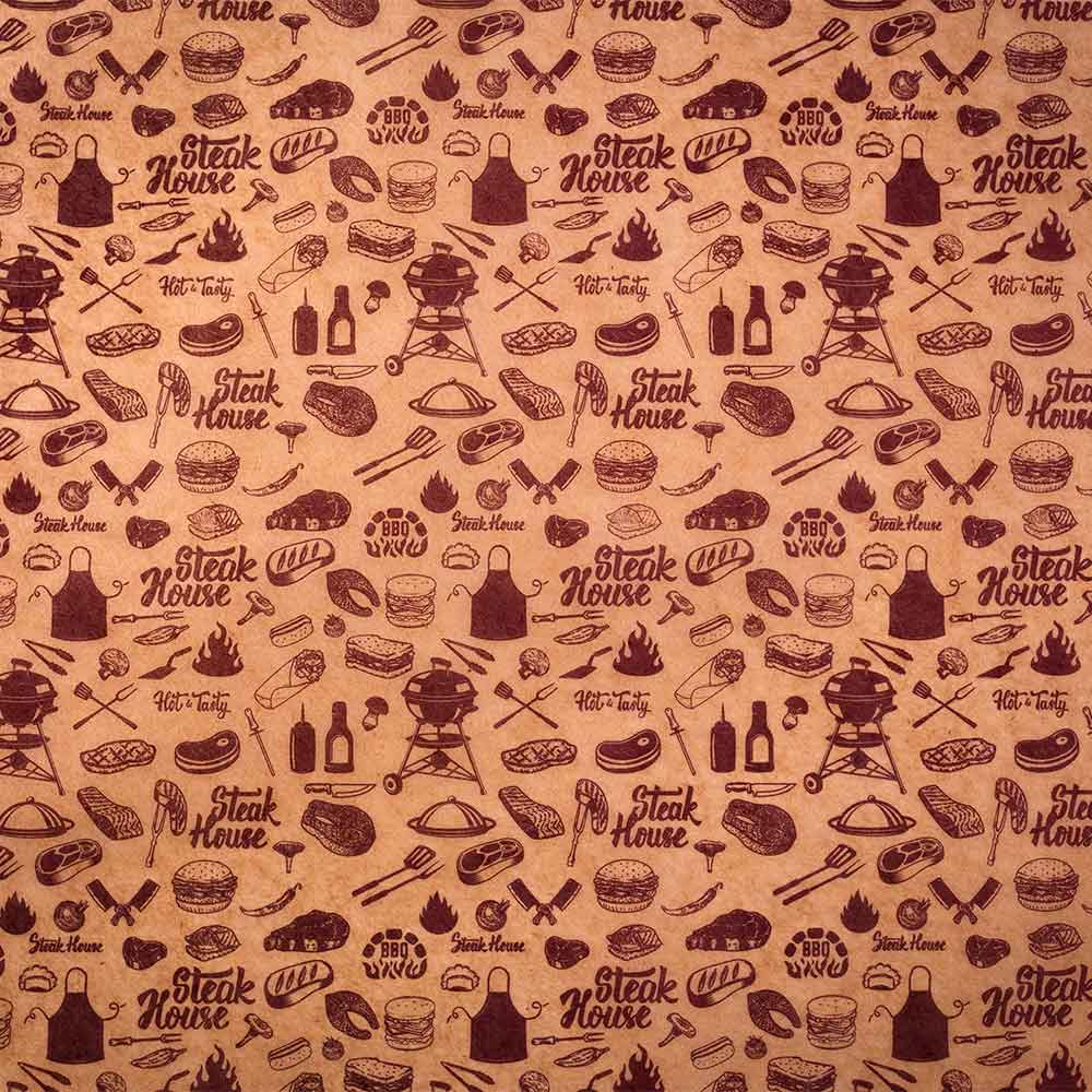 Custom Printed Greaseproof Paper - Brown