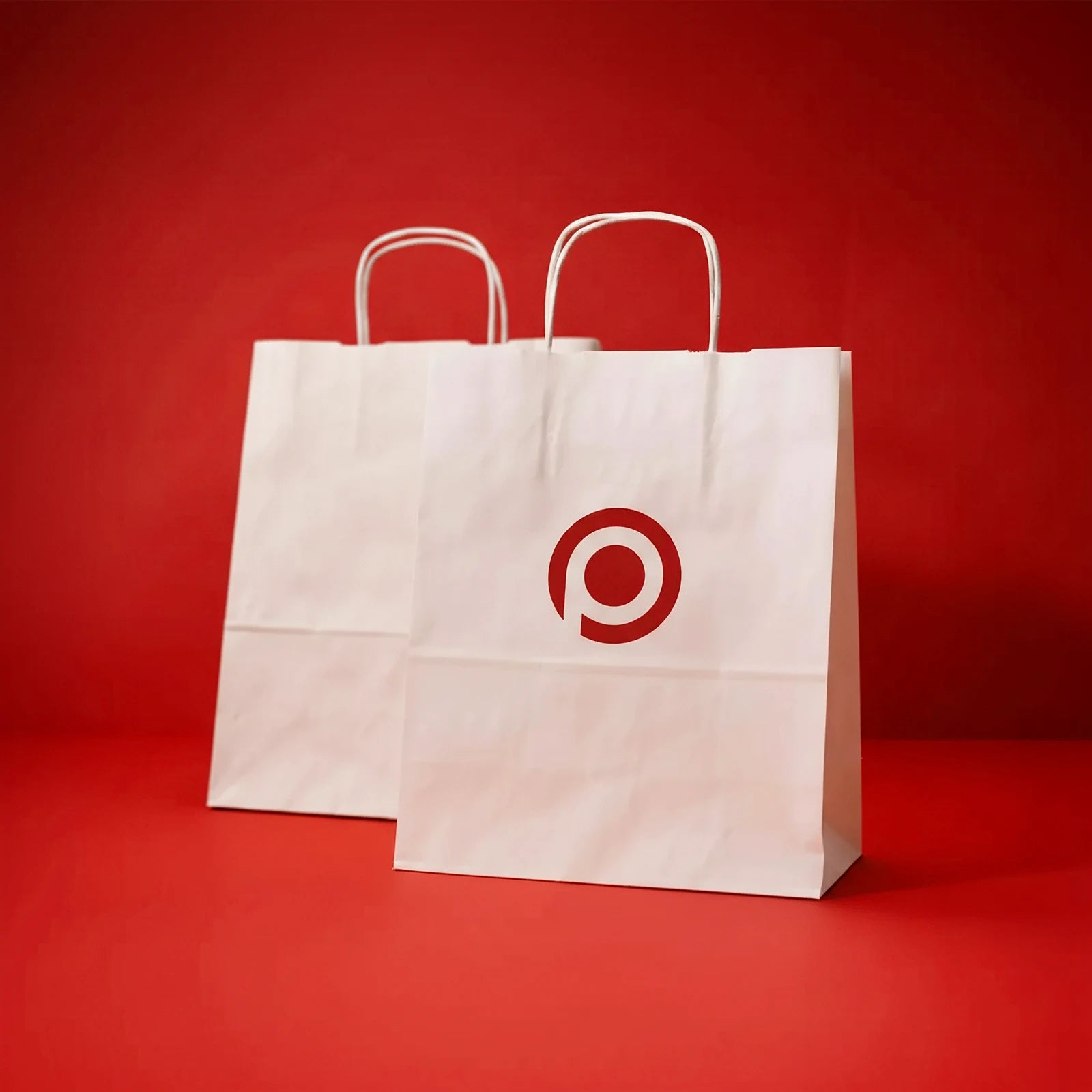 Wholesale Twisted Handle Paper Bag - White