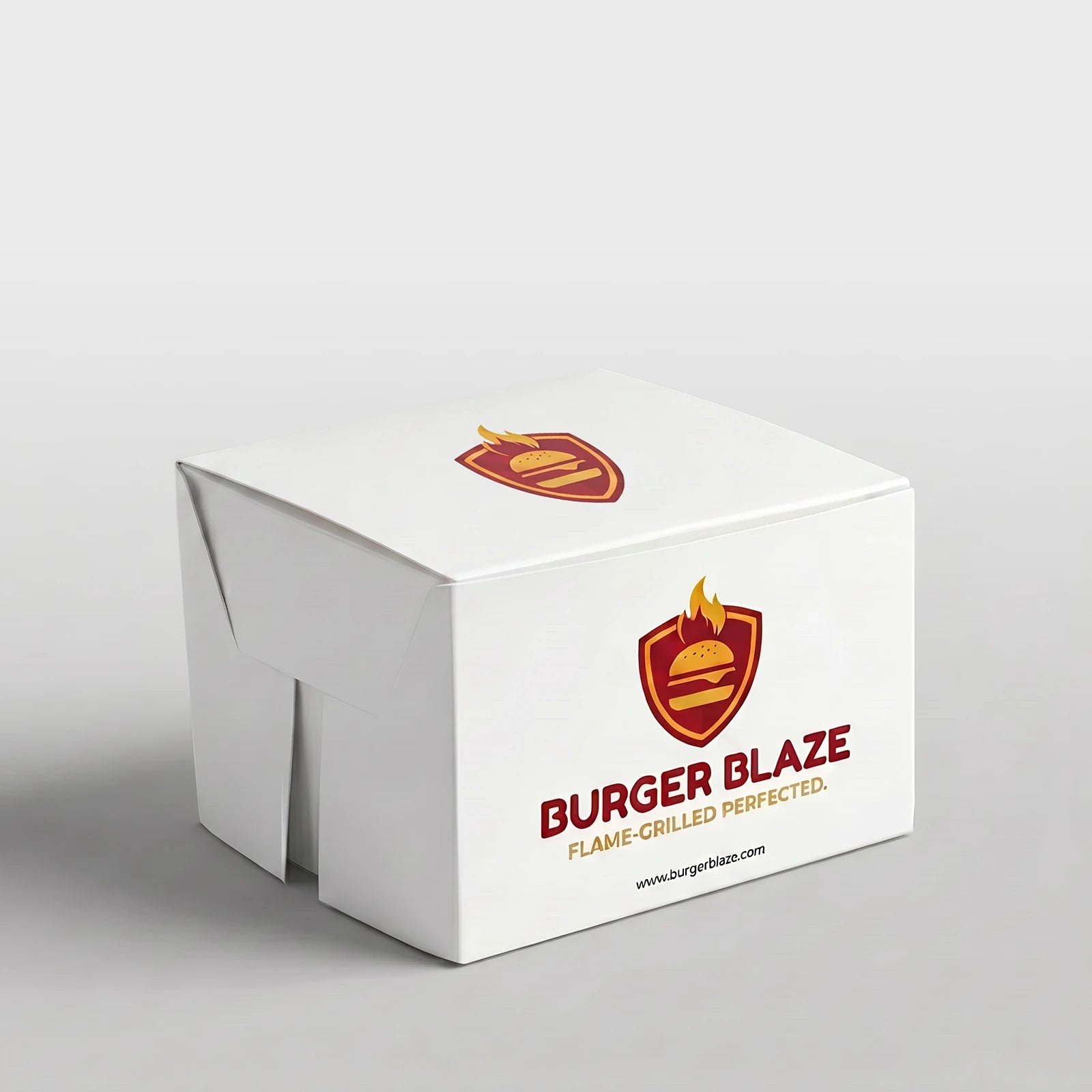 Custom Printed Burger Box - Easy Assembly - White
