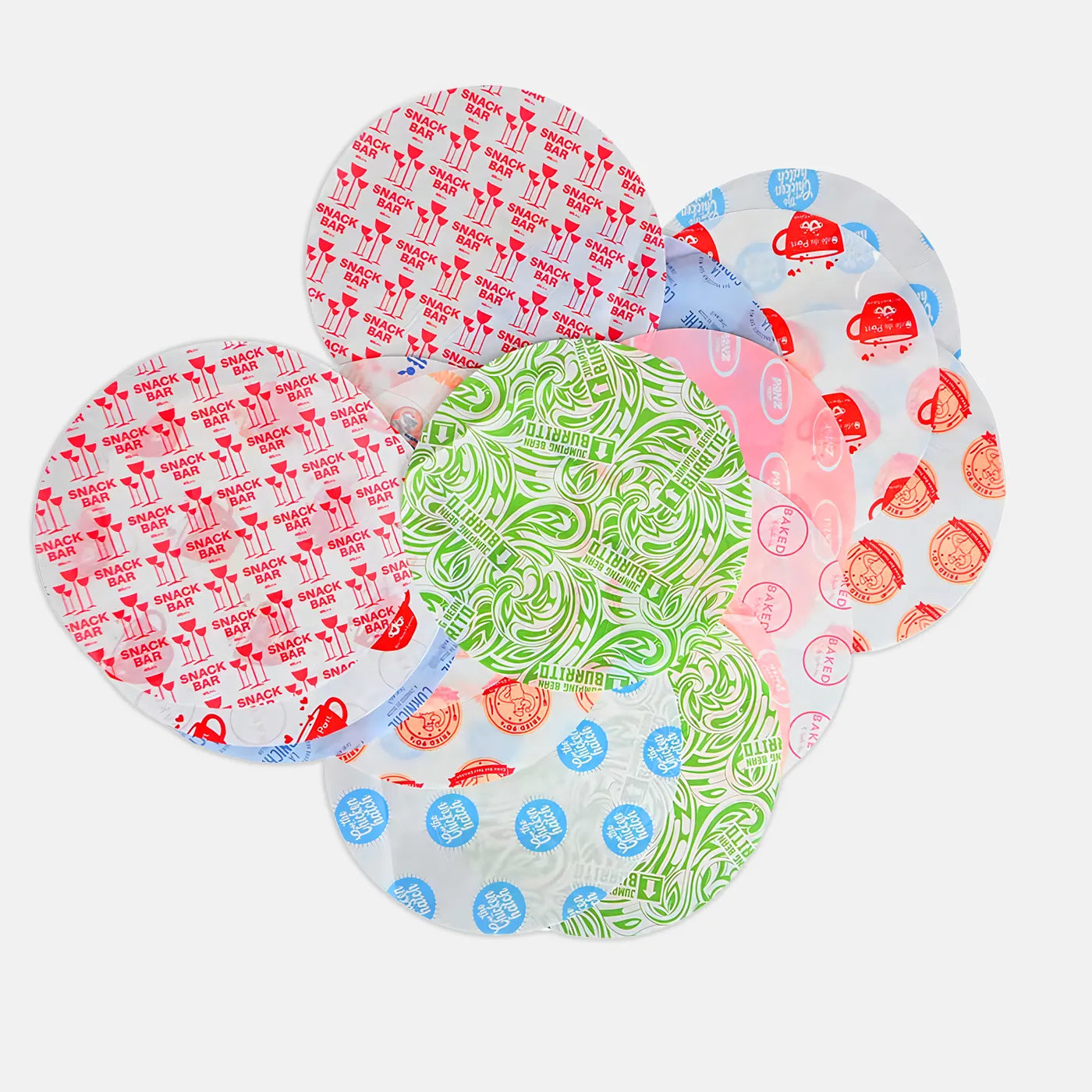 Round Greaseproof Paper - White - Custom Printing
