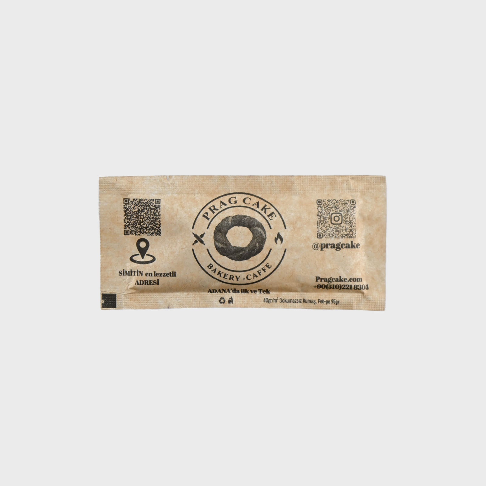 Custom Printed Wet Wipes - 120 x 70 mm - Kraft