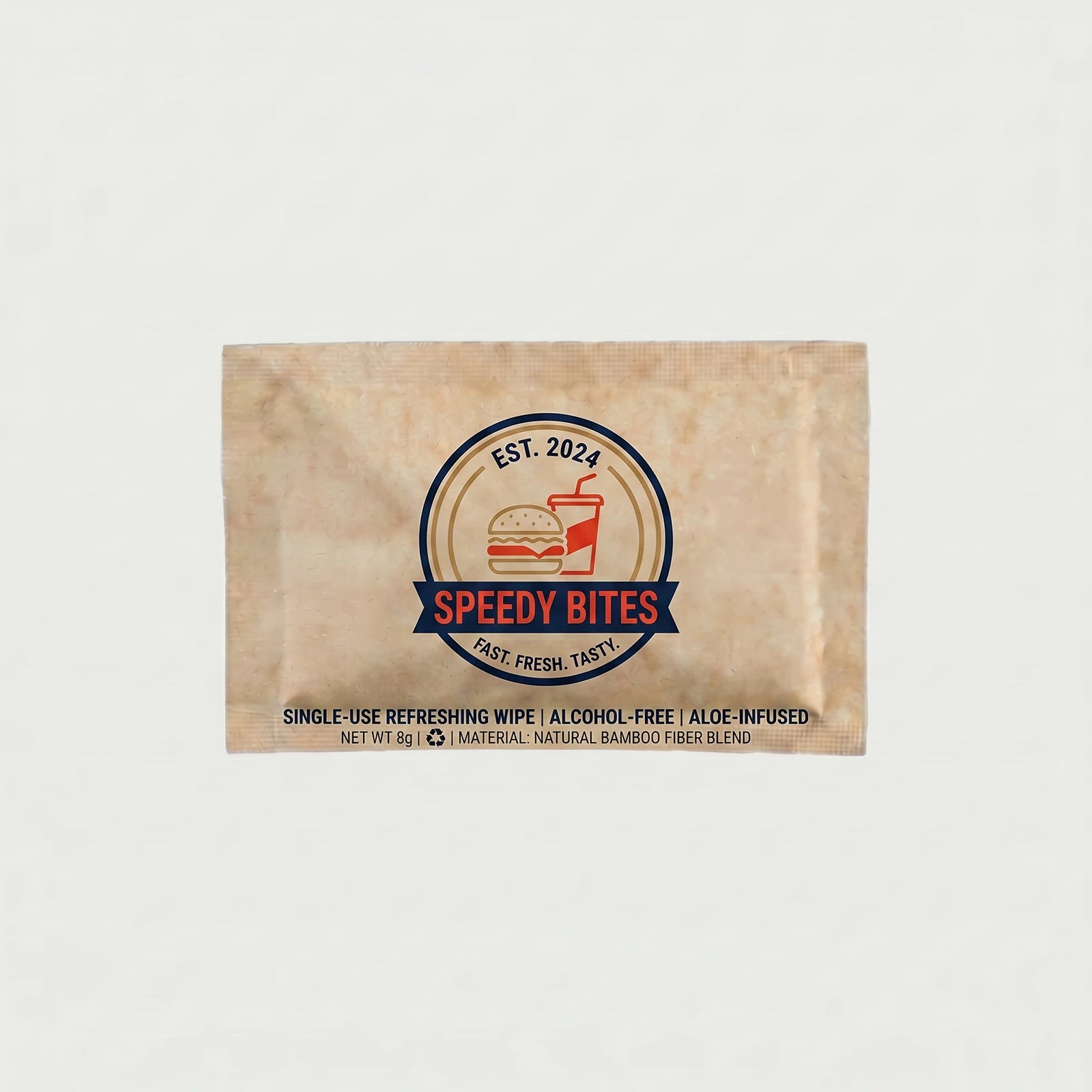Custom Printed Wet Wipes - 140 x 93 mm - Kraft