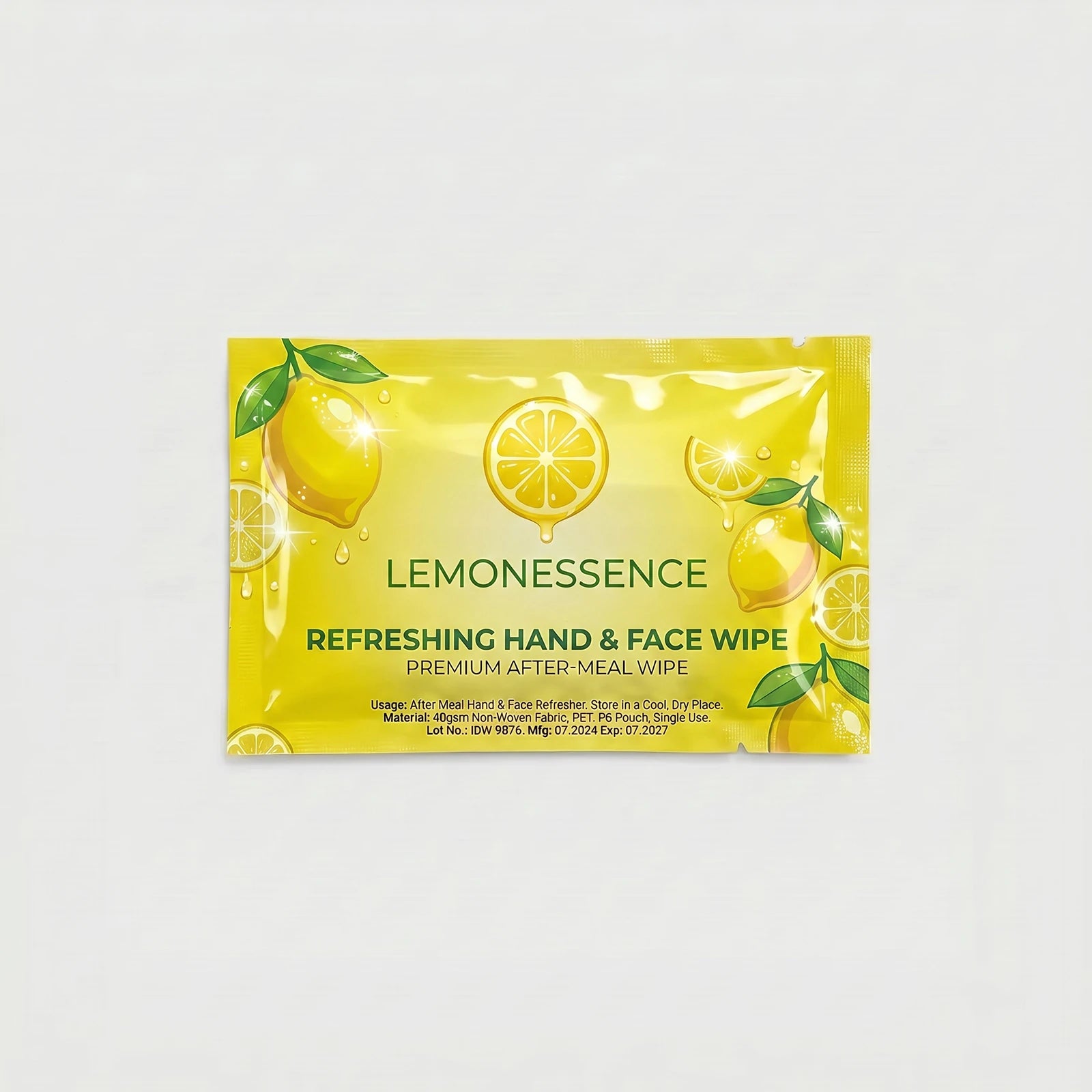 Custom Printed Wet Wipes - 100 x 60 mm - Triplex