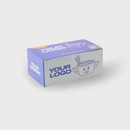 Custom Printed Food Boxes - Lock Bottom - Foldable - White