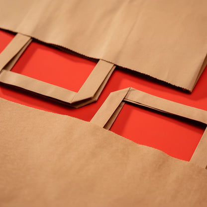 Wholesale Flat Handle Paper Bag - Kraft