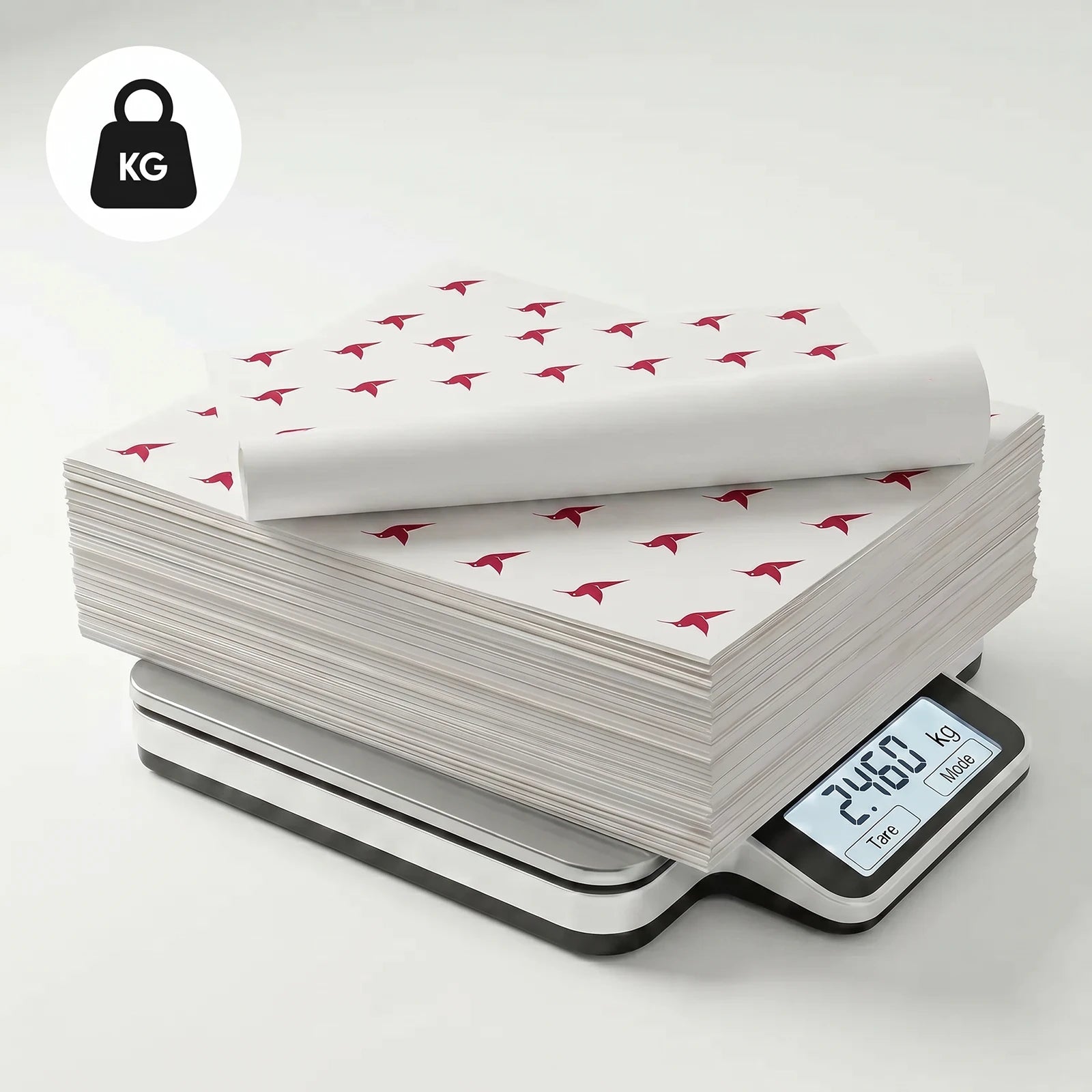Wholesale Greaseproof Paper by Kg - White - 1 Colour Custom Printing