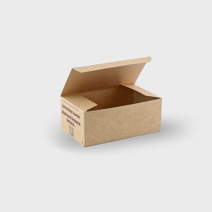 Custom Printed Food Boxes - Lock Bottom - Foldable - Kraft