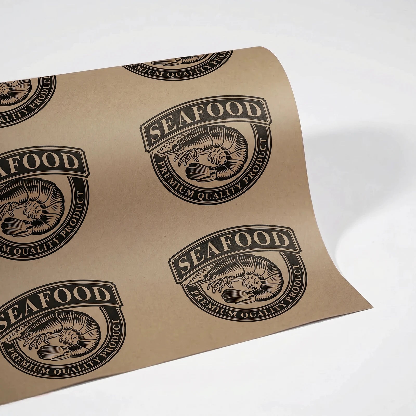 Printed Roll Greaseproof Paper - Brown - 1 Colour Custom Printing
