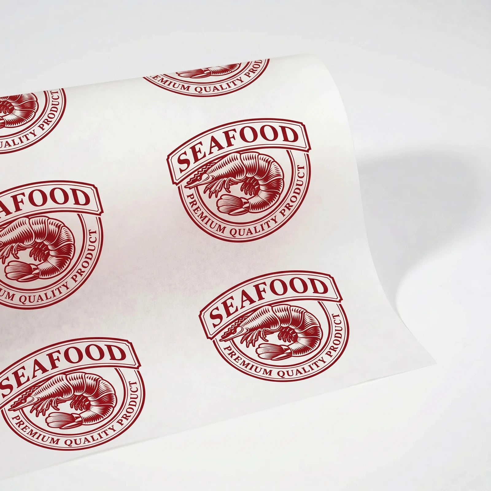 Printed Roll Greaseproof Paper - White - 1 Colour Custom Printing