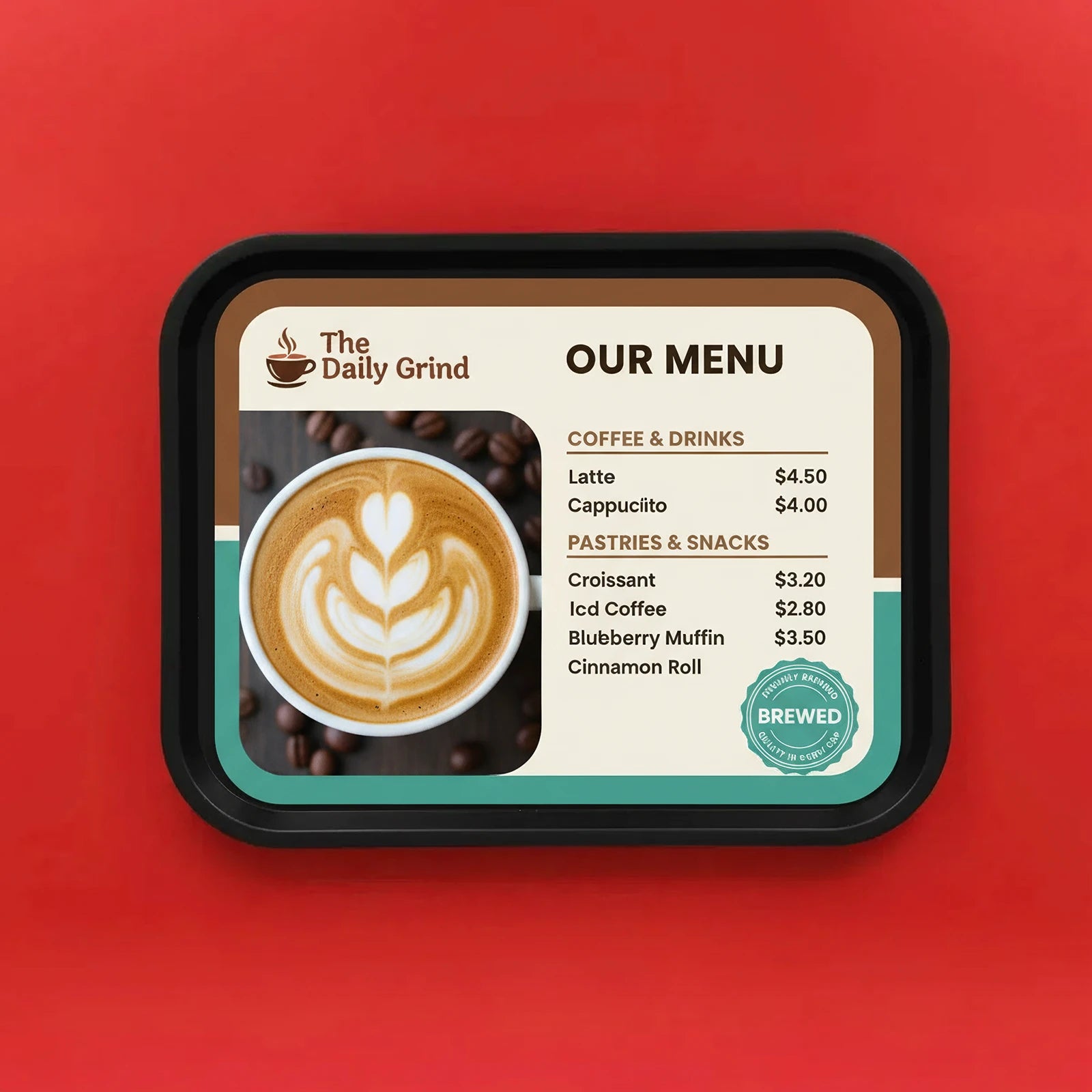 Rounded Edge Tray Liner - 90 gsm - Glossy Paper
