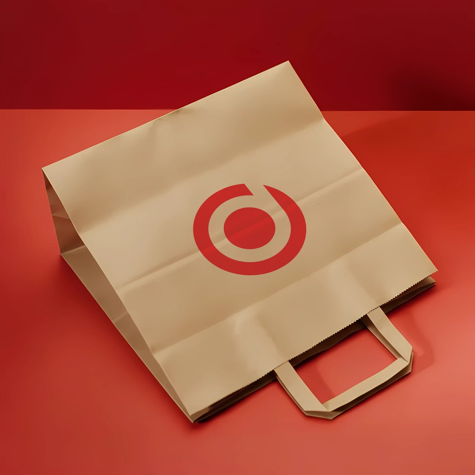 Wholesale Flat Handle Paper Bag - Kraft